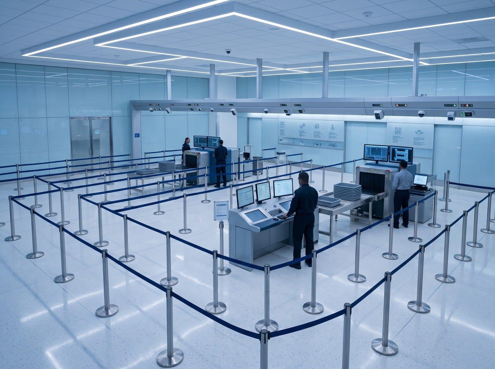 Airport compliance and security monitoring area
